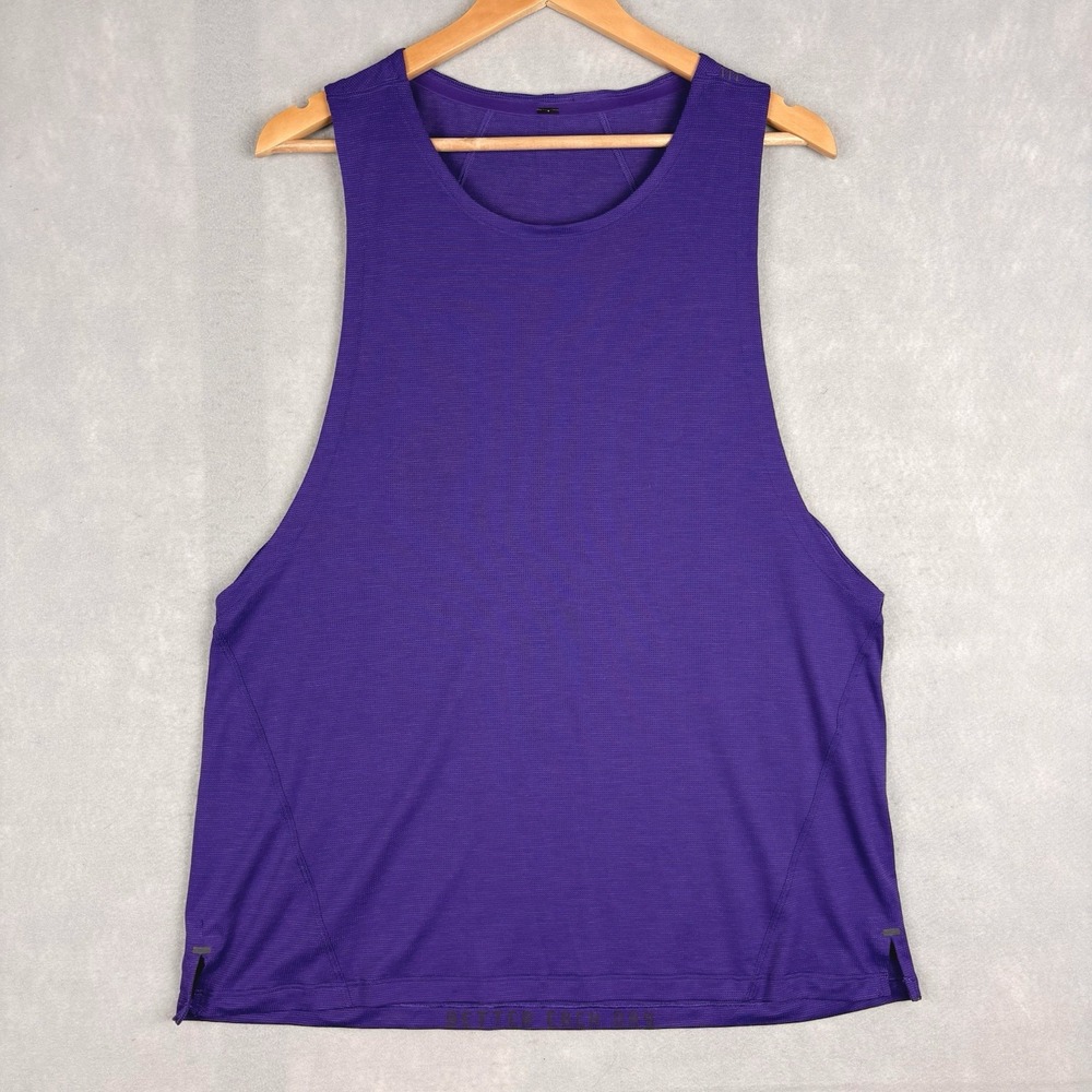 Lululemon License to Train Tank Top Menβs XL Purple Performance Gym Running